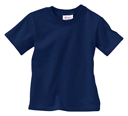 Hanes ComfortSoft Crewneck Toddler T-Shirt,Navy, 4T