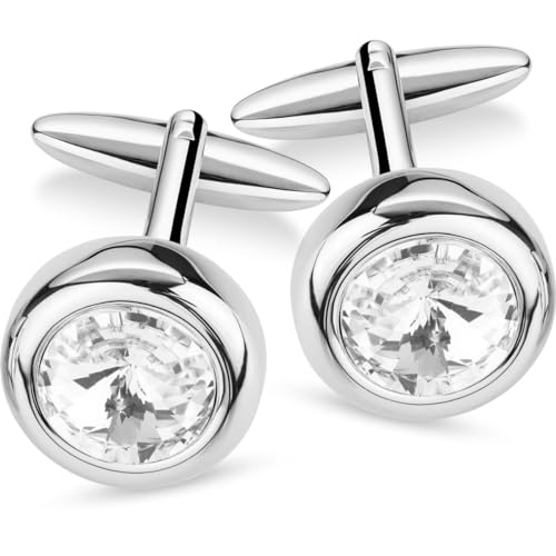 Lindenmann Accessories Gemelos de cristal plata Talla única