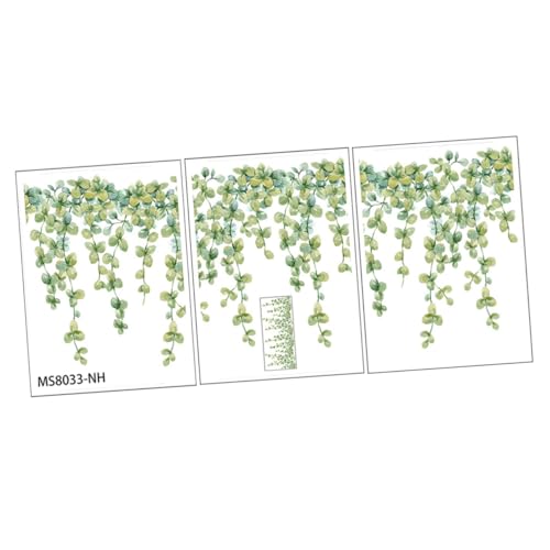 Set 3 piezas Vinilos Decorativos Hojas Eucalipto Verde