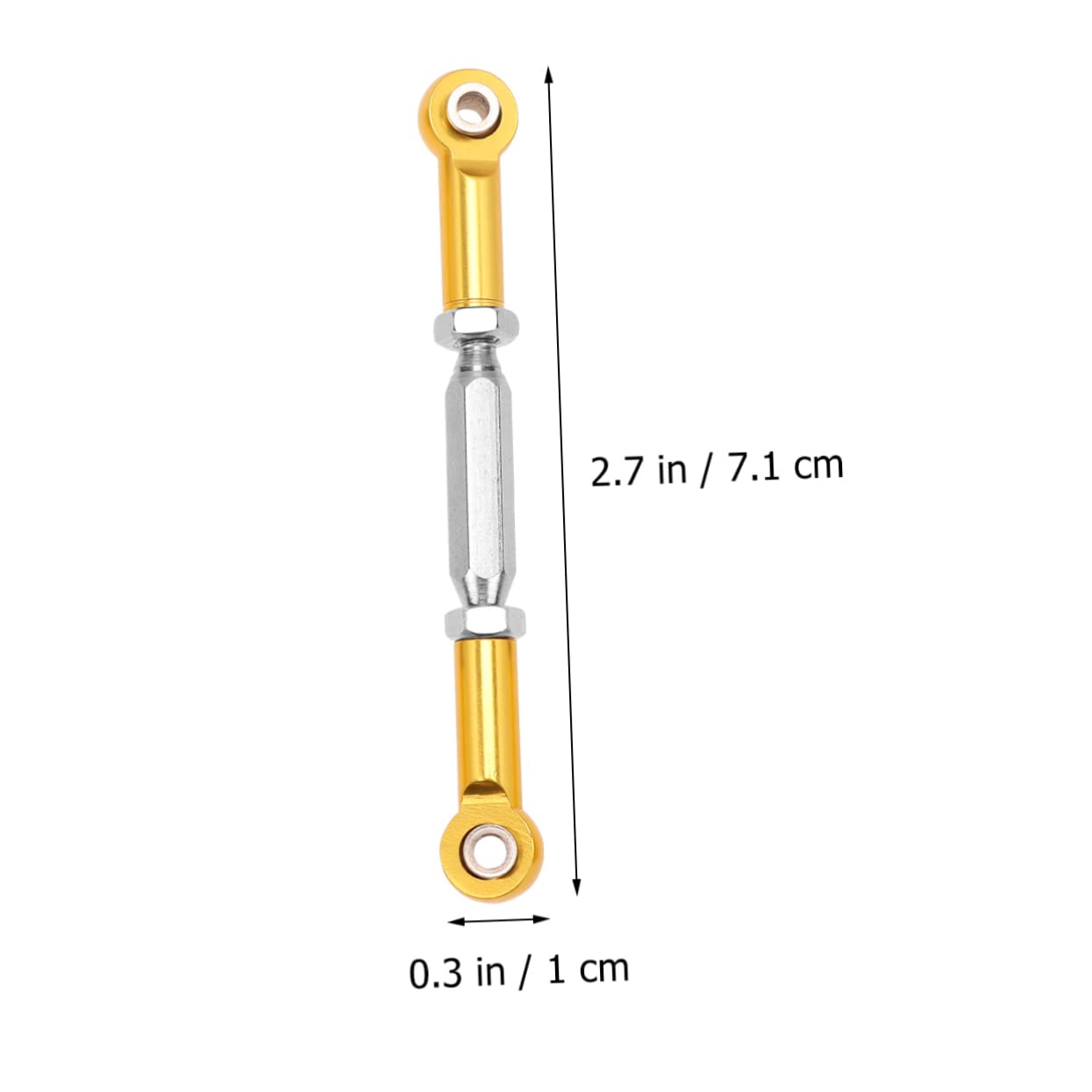 WOONEKY Steering Rod for 6pcs 71mm Length-Adjustable Pull Rods Turnbuckle Linkage