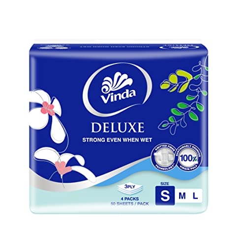 Vinda Deluxe 3 PLY Facial Tissue (Soft Pack) S 50 ct (Pack of 4)