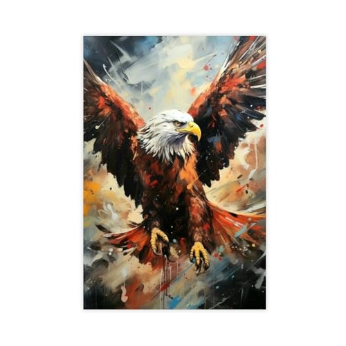 Majestic Flight, lienzo abstracto de águila para decoración de dormitorio, paisaje, oficina, habitación, regalo, 40 x 60 cm