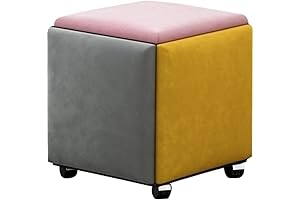 5-in-1 Nesting Ottoman: Versatile Seating and Storage Solution