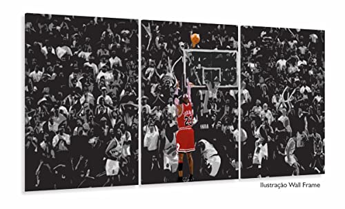 Quadro Michael Jordan Basquete Sexta Tela Em Tecido 120x60