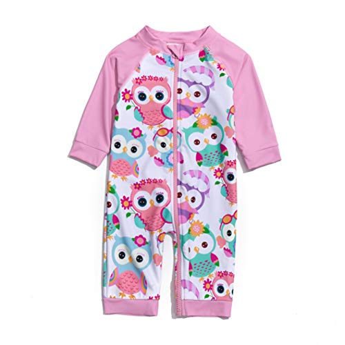 Maillot Bébé Fermeture Intégrale Combinaison De Bain Bébé Fille UV50 Avec Chapeau - Protection Solaire Intégrale Maillot Bébé Uv50