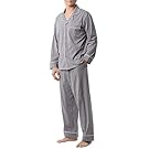 PajamaGram Classic Mens Pajamas Cotton - Men Pajamas Set