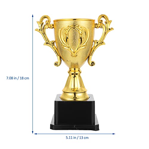 imikeya gold award trophies golden trophies for kids awards plastic trophy awards trophies cup for kids party favors sports footabll rewards competition tournaments gift