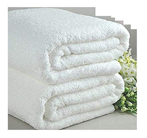 Elaine Karen Deluxe Luxury Plush Oversized White Terry Bath Towel 34 x 70