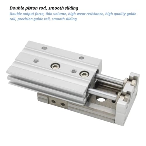 Table coulissante pneumatique MXQ8L double rail à double piston et course 75mm - 3