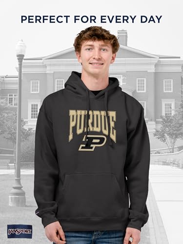 Image of JanSport NCAA Officially Licensed Rival Hoodie, Long Sleeve Unisex Sweatshirt, Cotton-Polyester Blend, Double-Layered Hood