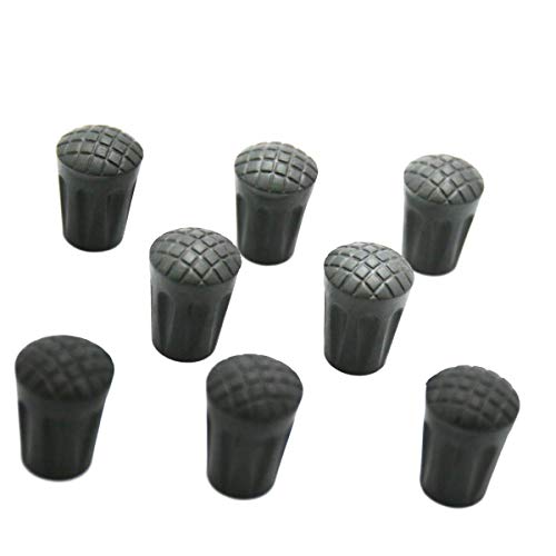 Jakuva 8 Pack Rubber Trekking Poles Tips - Replacement Pole Tip Protectors Fits