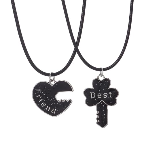 Best Friends Pendant Necklace for 2 Color Change Due to Temperature BFF Jewelry Friendship Gifts