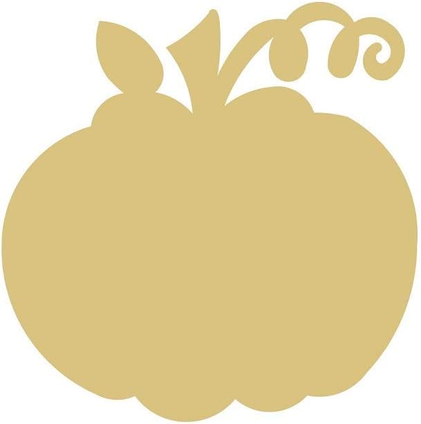 Pumpkin Unfinished MDF Craft Cutout – 1/4 Inch MDF Wood Blank Basic Shape for DIY Door Hangers, Wood Signs & Seasonal Decor – Multiple Sizes (6”, 12”, 18”, 24”)