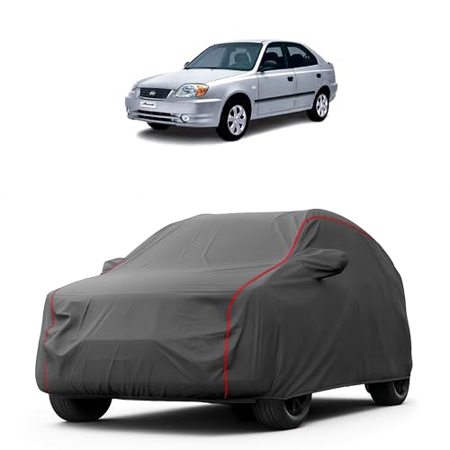 Image of Heavy-Duty Car Cover for Compatible with Hyundai Accent (1999 to 2025 All Models) Deluxe Car Protection Cover - Waterproof & UV-Resistant All-Season Exterior Protection