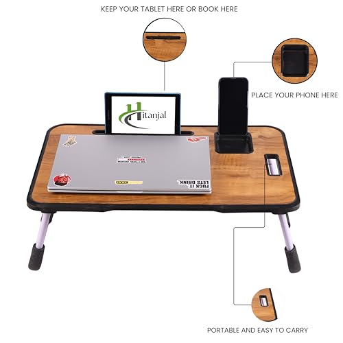 Image of Study Table Bed Table Premium Laptop Table /Foldable and Portable Wooden /Writing Desk for Office /Home /School (A NEW Wood)
