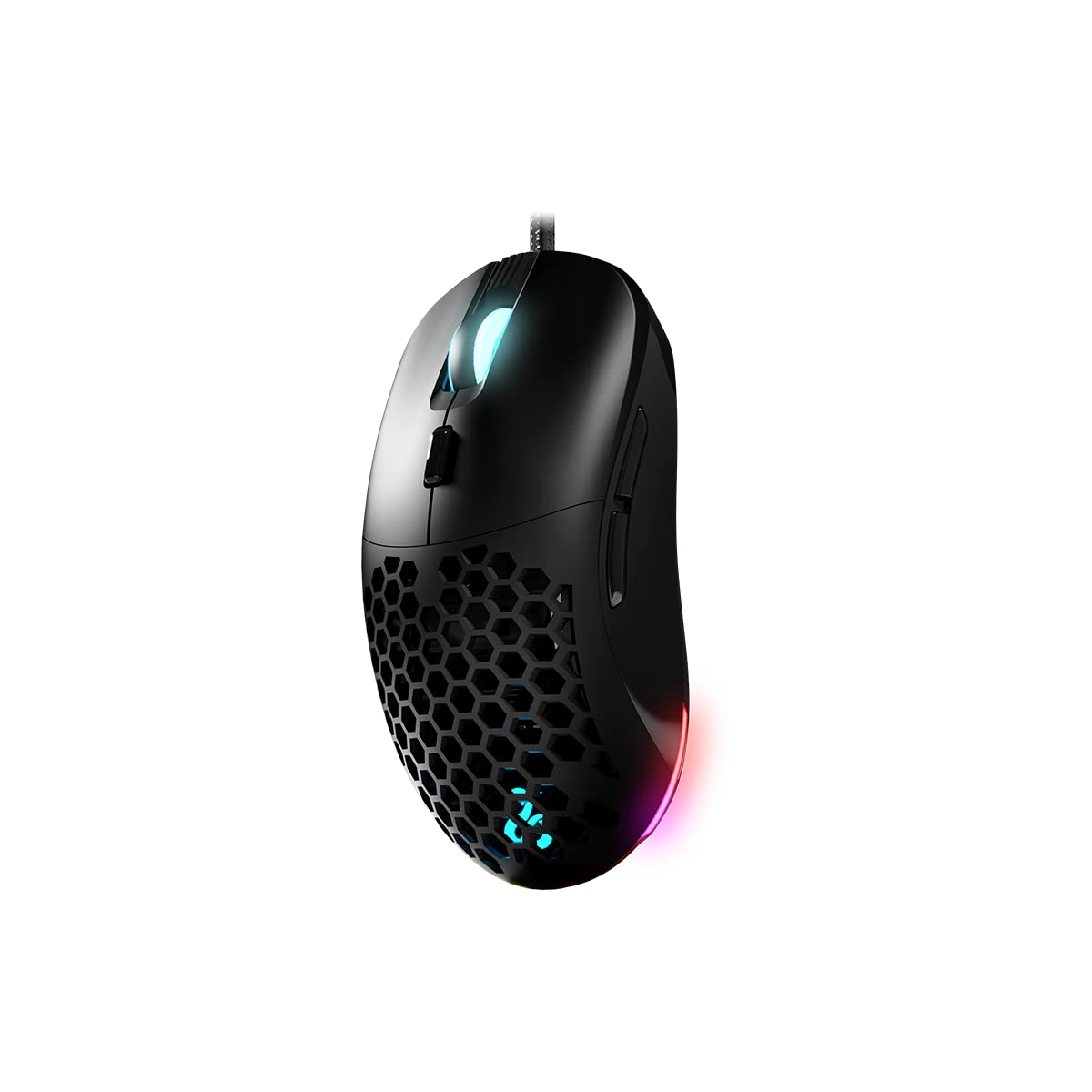 Mouse da gioco professionale Newskill Arakne Tournament, cablato, RGB personalizzabile, sensore ottico, 16000 DPI regolabili, 9 pulsanti programmabili, peso personalizzabile, nero