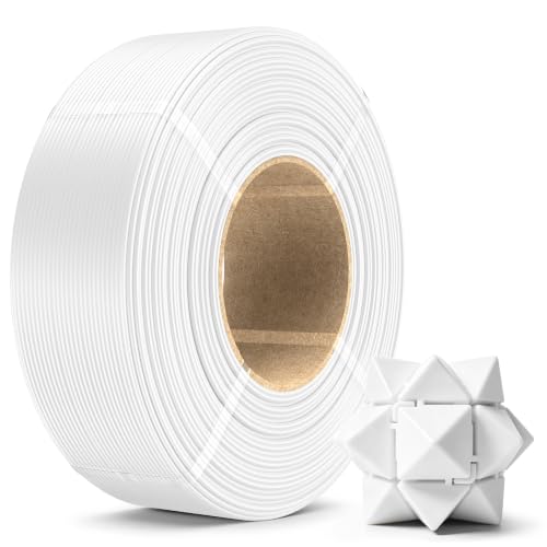 Image of SUNLU PLA+2.0 3D Printer Filament Refill 1.75mm, 1KG White | High Toughness PLA+ Filament, No Spool Refill for Reusable Spools, Compatible with Bambu Lab 3D Printers, White