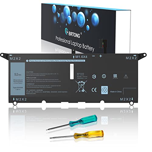 BRTONG DXGH8 Laptop Battery Compatible with Dell XPS 13 9380 9370 7930 Inspiron 13 7391 7390 7490 7000 5391 5390 Latitude E3301 3301 Vostro 5391 5390 P82G001 0H754V H754V 7.6V 52Wh