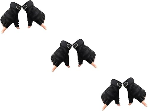 BESPORTBLE 3 Pairs Fitness Gloves for Men Exercise Gloves Gym Gloves Guantes para Gym Hombre Half-Finger Gloves Sports Gloves Guantes De Gym para