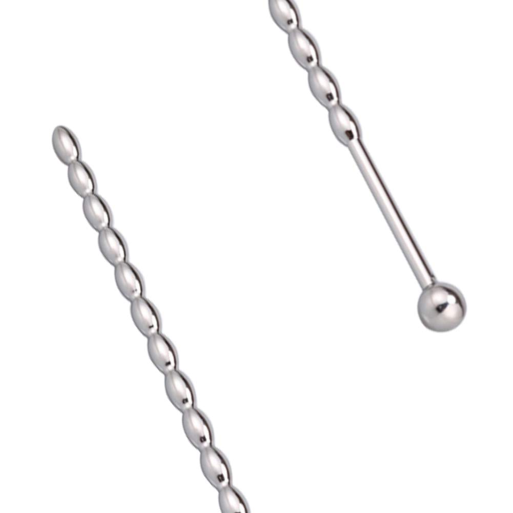 Roluck Plug uretrale in acciaio inox, perle per prostata, stimolare il pene dilatatore per uomini, masturbazione per principianti e professionisti (155 mm)