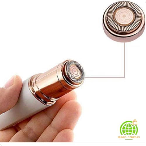 Batom Depilador Facial Elétrico Indolor Recarregável Tira Pelos Buço Cor Branco 110V/220V Mundo Comp
