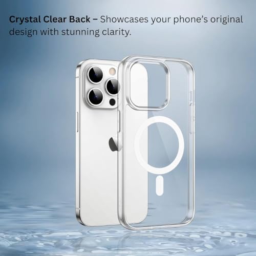 Image of Back Case Cover for iPhone 14 Pro | Mag-Safe Compatible | Camera Protection | Transparent Mobile Phone Case Cover for Apple i Phone 14 Pro | i Phone 14Pro TPU Transparent Back Cover Case