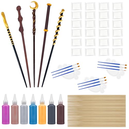Maikoi Magic Wizard Wand Making Kit DIY Craft Set for Kids Adult Birthday Party Gift Make Your Own 24 Wands (67-Piece)
