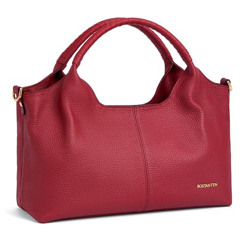 Image of BOSTANTEN Genuine Leather Purses for Women Designer Handbags Crossbody Shoulder Bags Top Handle Satchel with Adjustable Strap