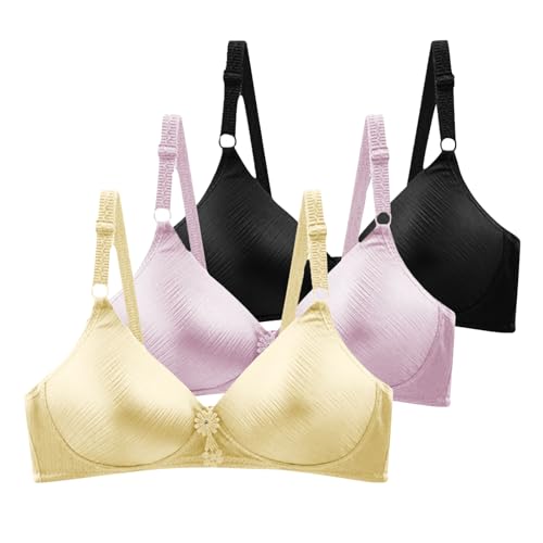 CSWH 3er Pack BHS Damen Ohne Bügel Push Up BH Set Frauen Sexy Bustier Crop...