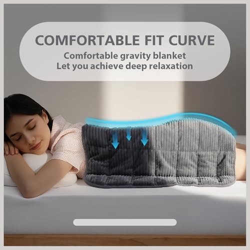 HunnmingRe Weighted Lap Blanket 7lbs Small Plush Weighted Blanket for Adults with Reversible Warm Crystal Velvet and Cooling, Lap Pad for Travel, Relaxation, Machine Washable, Grey, 29" x 24" - Image 7