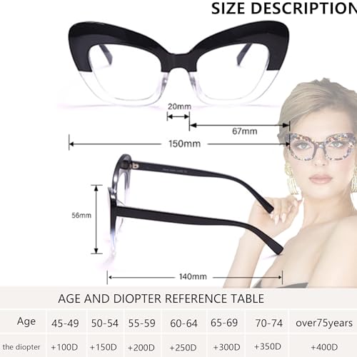 Image of 3 pack Blue Light Blocker Reading Glasses Cat eye Frame Readers Eyeglasses for Women