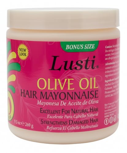Lusti Olive Oil Hair Mayonnaise 9.5 oz – Deep Conditioning Cream for Dry & Damaged Hair – Moisturizing Hair Treatment for Shine, Softness & Manageability image 2