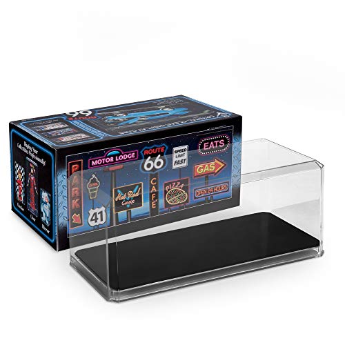 Lindner & Koch Vitrina de acrílico Base de acrílico (23cm; 33cm; 39cm) con Almohadillas Adhesivas 3M | Coches a Escala 1/24; 1/18; 1/15 | Blanco o Negro (Negro, 39cm (1:15))