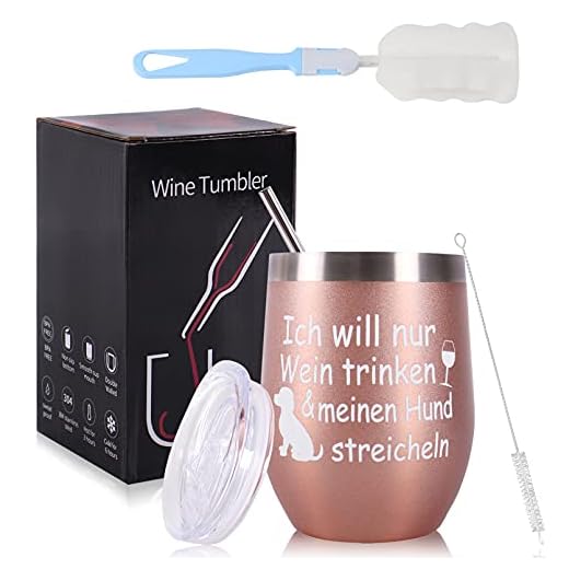 Hunde Mama | Edelstahl Weinbecher | Geschenke für Hundebesitzer