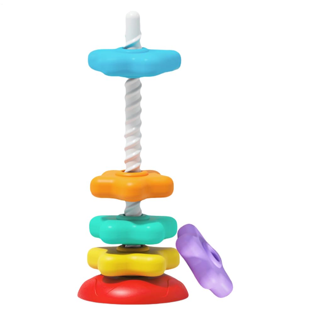 Impilatore Ad Anelli - Giocattolo Impilabile | Giocattolo Della Ruota Che Gira, Torre Impilabile Di Stelle, Gioco Di Lancio Degli Anelli Per Bambini, Giocattoli Educativi Precoci Per Neonat