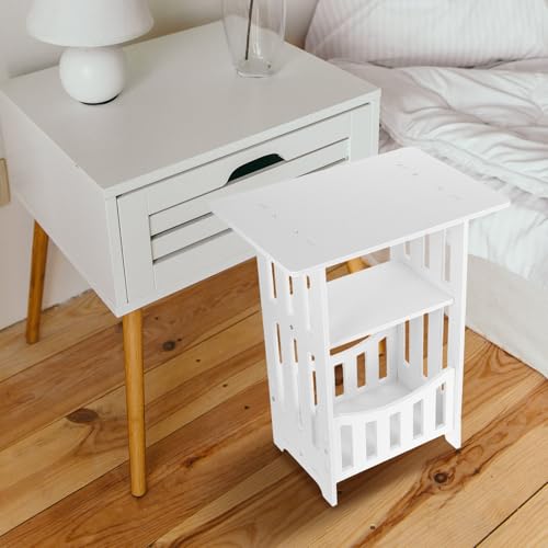 Mesa de tocador y dormitorio de 15.6 pulgadas blanca moderna 8