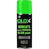 GLO-X Glow in the Dark Spray Paint - Make Indoor and Outdoor Halloween Decorations Glow Neon Fluorescent in the Dark - Metal Plastic Fabric (Green)