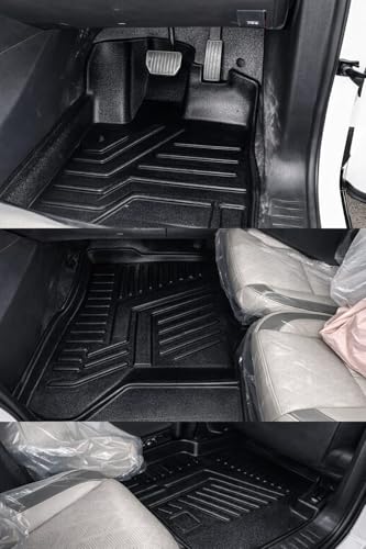 Image of 3D TPE & TPV Life Long Special Customised for Maruti Suzuki Grand Vitara Car Floor Mat | Water Proof |Anti Slip | All Weather Mat | Customised Fit for Specific Model - Black