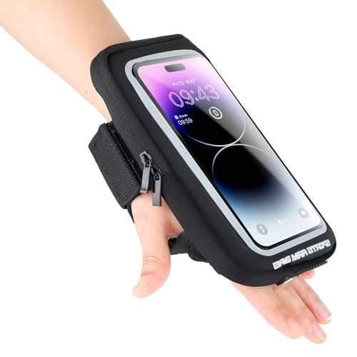 Running Phone Holder, 2 IN 1 Sweatproof Cycle Gym Sports Wrist Bag for iPhone 16 15 14 Pro Max Mobile Phone Armband Wrist Strap Bags with Adjustable Strap for Ridding Jogging Running Accessories Running Phone Holder, 2 IN 1 Sweatproof Cycle Gym Sports Wrist Bag for iPhone 16 15 14 Pro Max Mobile Phone Armband Wrist Strap Bags with Adjustable Strap for Ridding Jogging Running Accessories