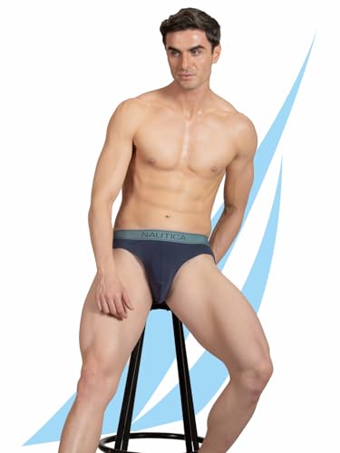 Image of Nautica Men's Cotton Blend Classic Solid Briefs