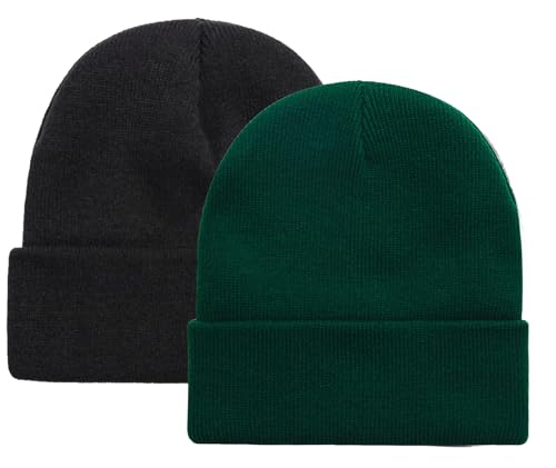 Image of ZOORON Beanie for Men Women Warm Winter Hat Unisex Soft Knit Cuffed Beanie