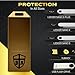 BitArmor Case - Protective Case for Ledger Nano X, S, S Plus | Water, Fire & Shock Resistant Hardware Crypto Currency Cold Storage Wallet Bitcoin Ethereum XRP Holder | USB Drive, Yubikey (Gold)
