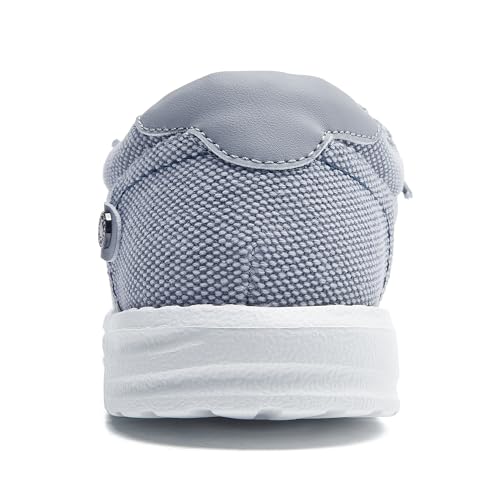 Image of Men's Canvas Loafers, Slip On Casual Shoes | Hands Free, Lightweight, Comfortable, Breathable Upper, Walking Shoes, Stretch, Travel, Vacation, Everyday Wear