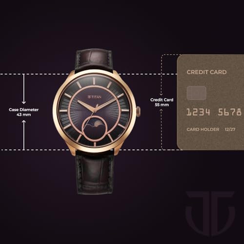 Image of Titan Luna Sun Moon Sub-Dial in Imperial Purple - Stellar Edition