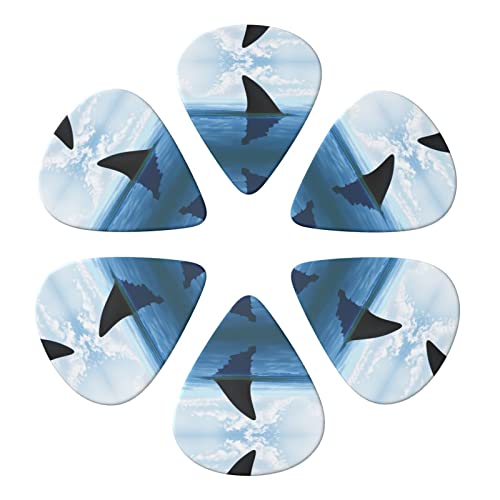 Shark Cum Lot de 6 médiators pour guitare acoustique, guitare électrique, basse, ukulélé – fins, moyens et épais - Les Beatles, Paul McCartney, John Lennon, RIngo Starr, George Harrison Shark Cum Lot de 6 médiators pour guitare acoustique, guitare électrique, basse, ukulélé - fins, moyens et épais – Image 5