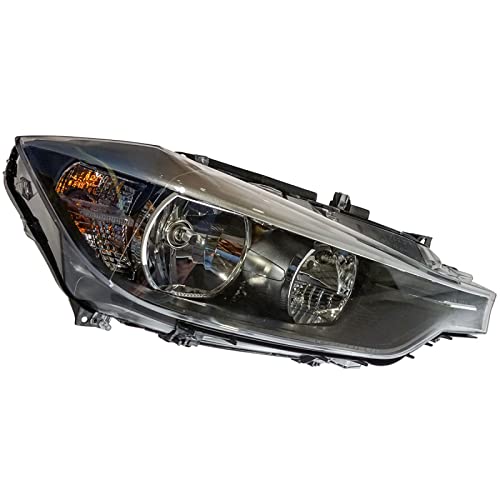 Image of TRQ Passenger Side Headlight Assembly Halogen Compatible with 2013-2015 BMW 320i 2012-2015 328i 335i 2013-2014 ActiveHybrid 3 BM2503169