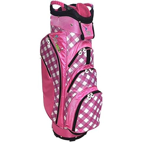 Birdie Babe Checkered Past Pink Gingham Ladies Golf Cart Bag Cover