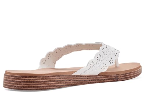 Skechers Women's SUMMER COVE - CATCHING SUN TOO, Scalloped laser cut thong, White, 11M by Skechers - Used condition - Image 3