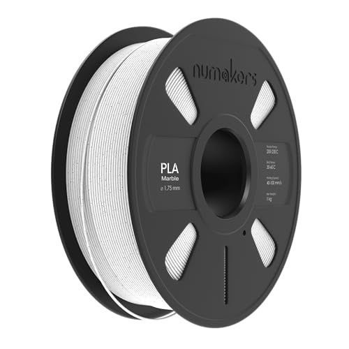 Image of NUMAKERS PLA+ 3D Printer Filament, 1.75mm, Dimensional Accuracy + /- 0.03 mm, 1 kg Spool (2.2 lbs), Compatible with Most FDM Printers (Marble PLA)