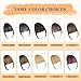 NAYOO Bangs Hair Clip - Moca Brown Fake Bangs 100% Real Human Hair Extensions Wispy Bangs for Women Fringe with Temples Hairpieces Curved Bangs for Daily Wear